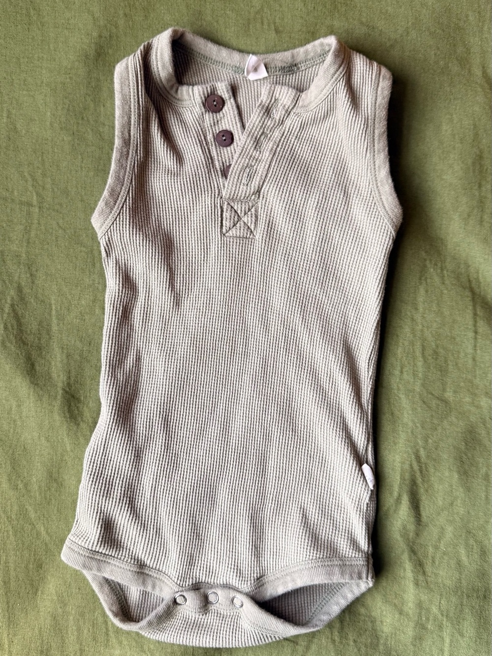 Nui Waffle Henley Tank Bodysuit
